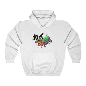 Kai Anime Style White Unisex Heavy Blend™ Hooded Sweatshirt